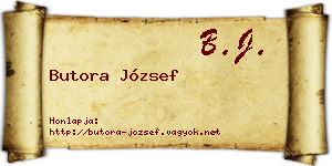 Butora József névjegykártya